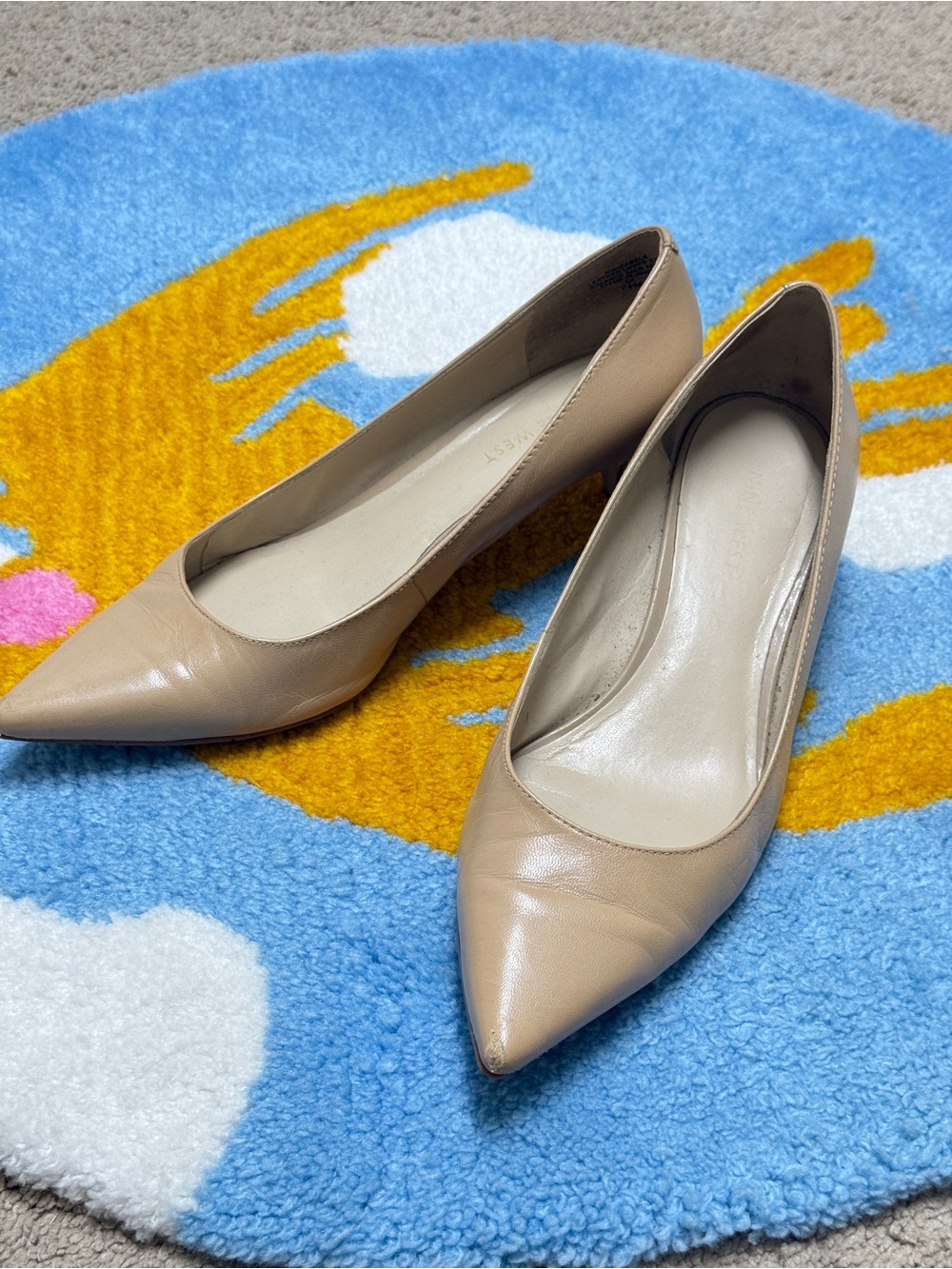 Nine West Classic Women's Pointed Toe Pumps - Nude